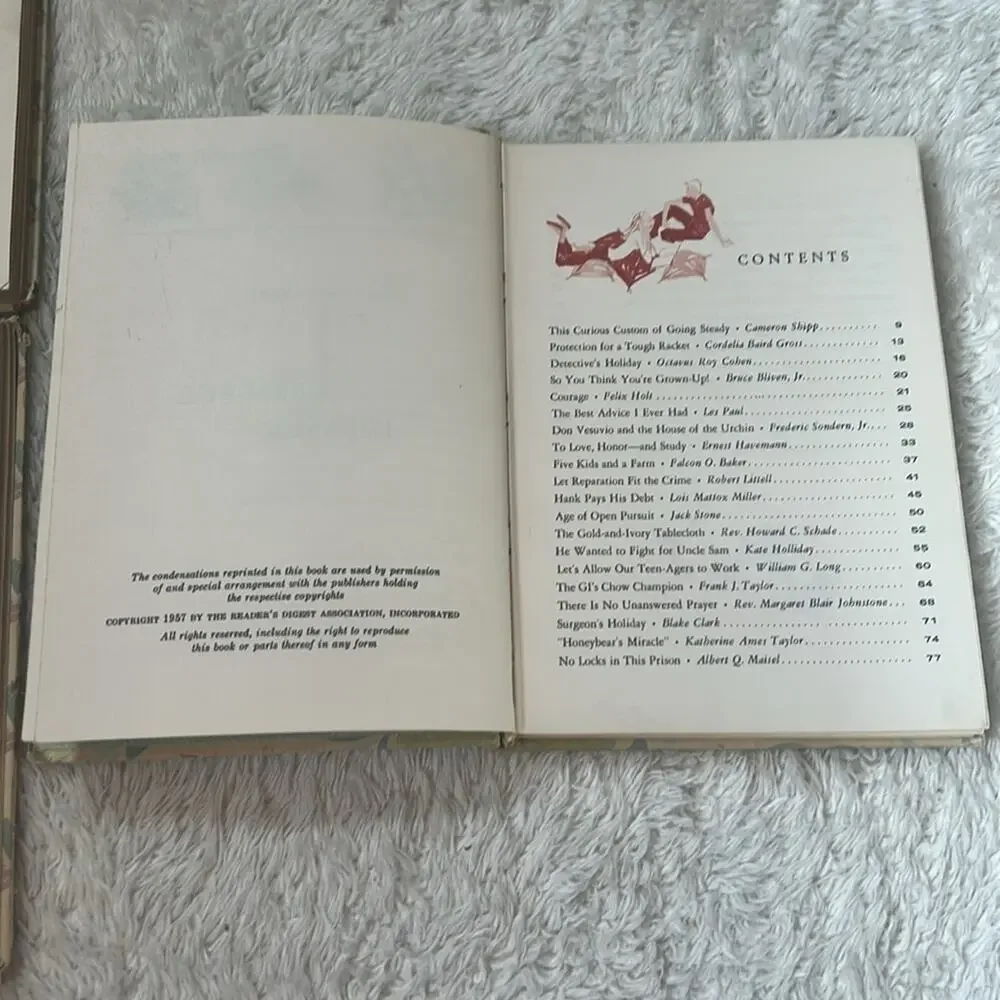 Readers Digest Teenage Treasury - Vintage 1957 set - Challenge, Action, Endeavor